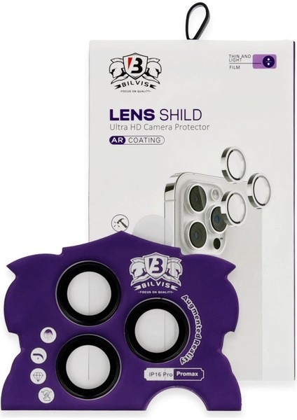 CPT16 iPhone 16 Pro Max Bilvis Titan Kamera Lens - Siyah