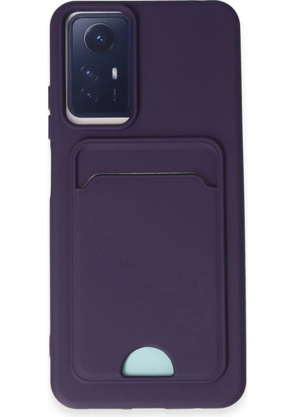 CPT16 Xiaomi Redmi Note 12S Kılıf Kelvin Kartvizitli Silikon - Derin Mor