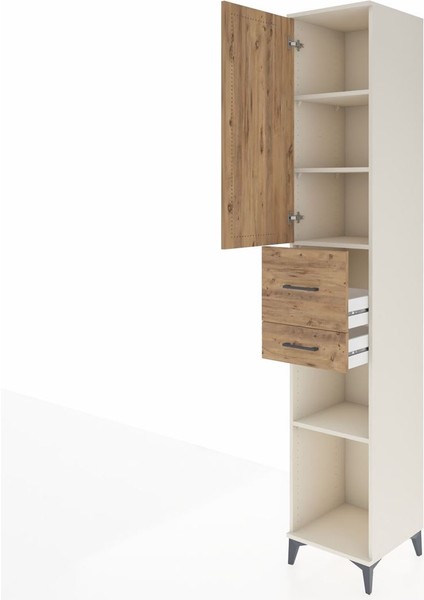 Hyperion Dolap 4 Raflı 2 Çekmeceli Tek Kapaklı 44X44X243 Aytaşı-Çam fırsatları