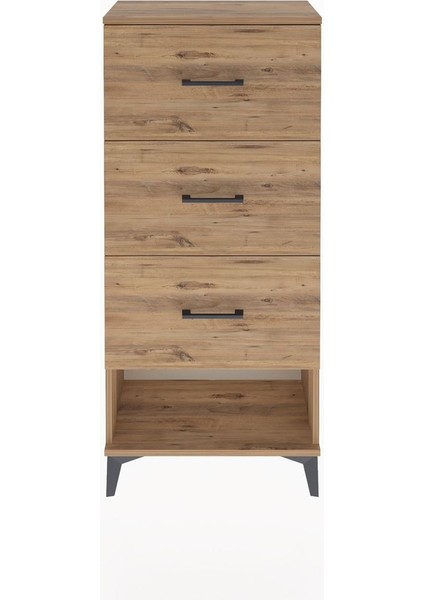 Arges Dolap 3 Çekmeceli 60X30X134 Çam-Çam