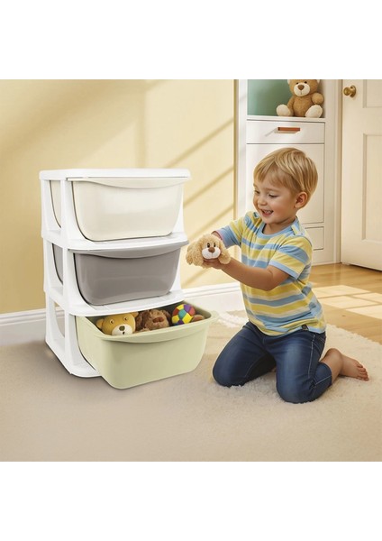 7130 3 Katlı 3 Çekmeceli Saklama Ünitesi -Dolu Oyuncak fırsatları