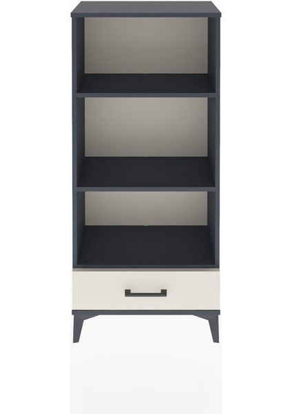 Arges Dolap 3 Raflı Tek Çekmeceli 60X30X134 Antrasit-Aytaşı