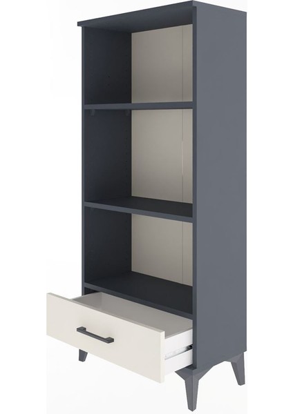 Arges Dolap 3 Raflı Tek Çekmeceli 60X30X134 Antrasit-Aytaşı fırsatları