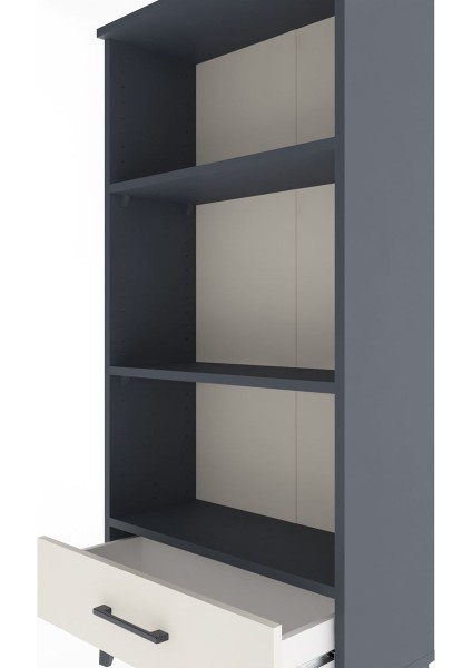 Arges Dolap 3 Raflı Tek Çekmeceli 60X30X134 Antrasit-Aytaşı indirimleri