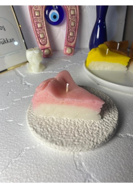 1 Adet Çilek Konsepli Çizkek Cheesecake Candle