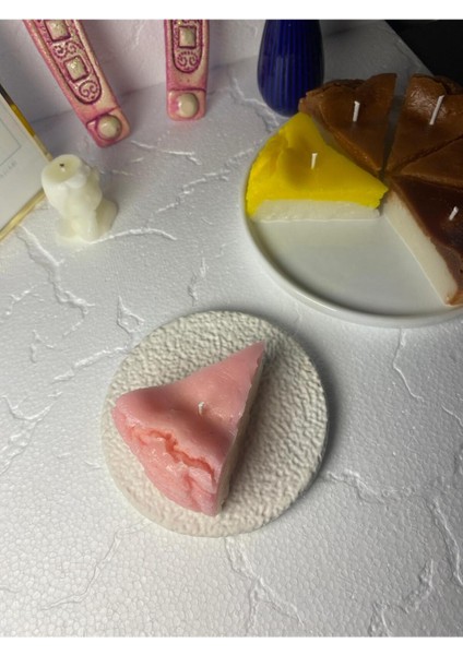 1 Adet Çilek Konsepli Çizkek Cheesecake Candle