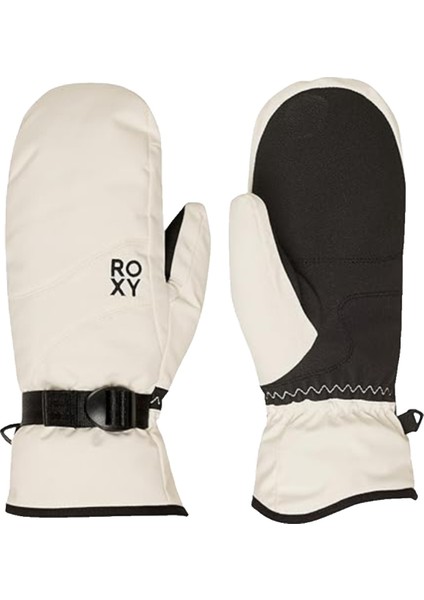 Roxy Jetty Solid Mitt Kadın Beyaz Eldiven
