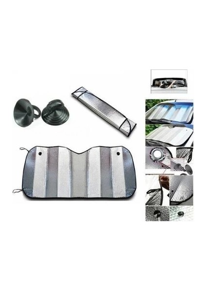 Araç Ön Cam Katlanabilir Güneşlik Isı Yansıma Önleyici Dacia Duster Honda Civic Ford Focus Skoda Superb fiyatları