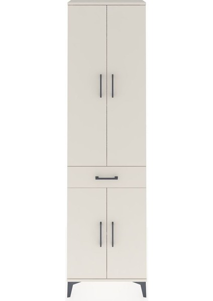 Arges Dolap 4 Raflı Tek Çekmeceli 4 Kapaklı 60X30X221 Aytaşı-Aytaşı