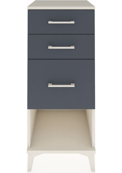Hyperion Komodin 3 Çekmeceli 44X44X106 Aytaşı-Antrasit