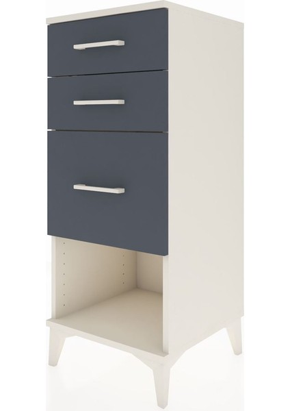 Hyperion Komodin 3 Çekmeceli 44X44X106 Aytaşı-Antrasit modelleri