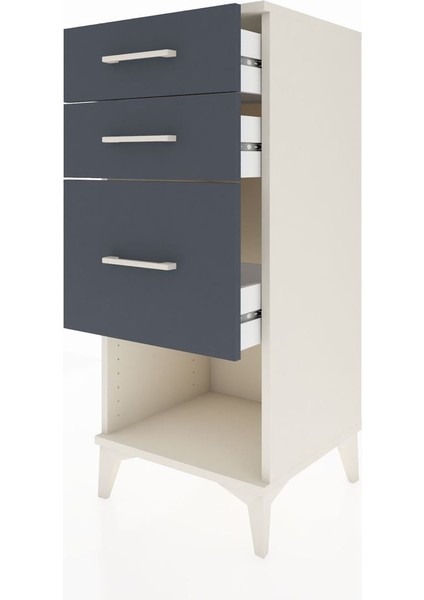 Hyperion Komodin 3 Çekmeceli 44X44X106 Aytaşı-Antrasit fırsatları