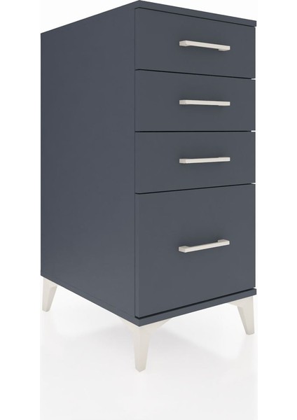 Kronos Komodin 4 Çekmeceli 44X59X96 Antrasit-Antrasit fiyatları