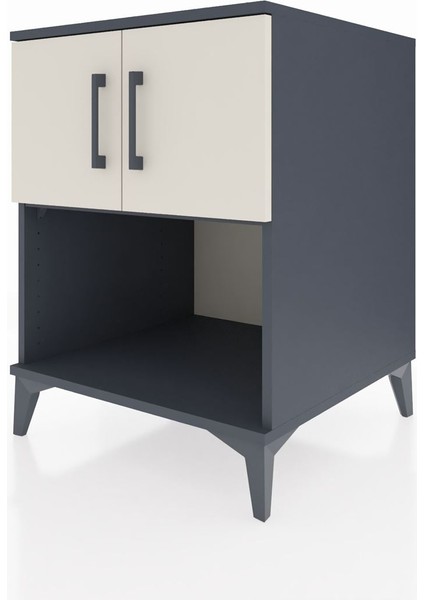 Kronos Komodin 2 Raflı 2 Kapaklı 60X59X80 Antrasit-Aytaşı modelleri