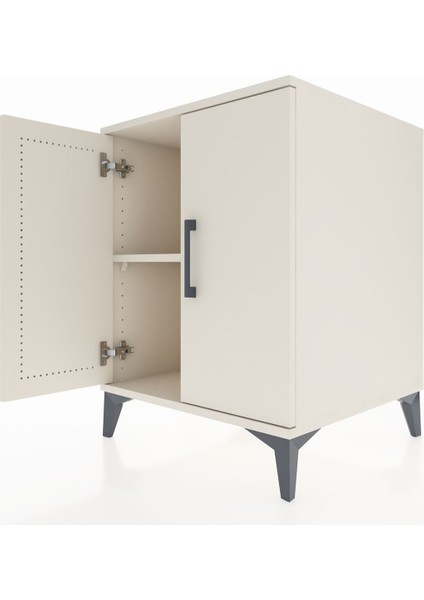 Kronos Komodin Tek Raflı 2 Kapaklı 60X59X80 Aytaşı-Aytaşı indirimleri