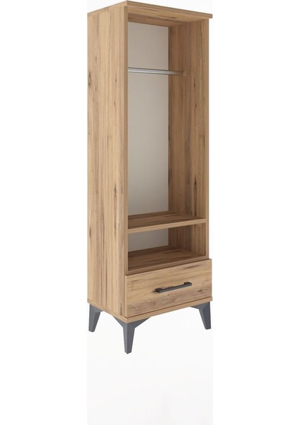 Arges Dolap 2 Raflı Tek Çekmeceli Tek Askılı 44X30X134 Çam-Çam fiyatları