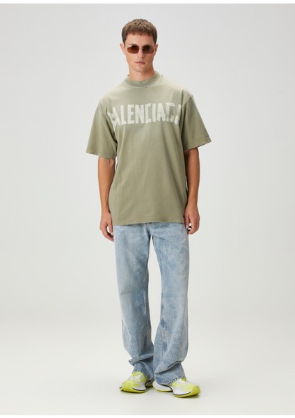 Medium Fit Tape Type Haki T-Shirt fiyatları