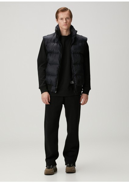 Siyah Logo Baskılı Organik Pamuk Sweatshirt fiyatları