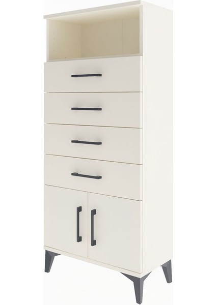 Arges Dolap Tek Raflı 4 Çekmeceli 2 Kapaklı 60X30X134 Aytaşı-Aytaşı modelleri