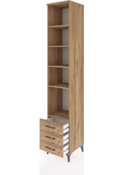 Hyperion Dolap 5 Raflı 3 Çekmeceli 44X44X243 Çam-Çam fırsatları