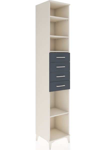 Hyperion Dolap 4 Raflı 4 Çekmeceli 44X44X243 Aytaşı-Antrasit fiyatları