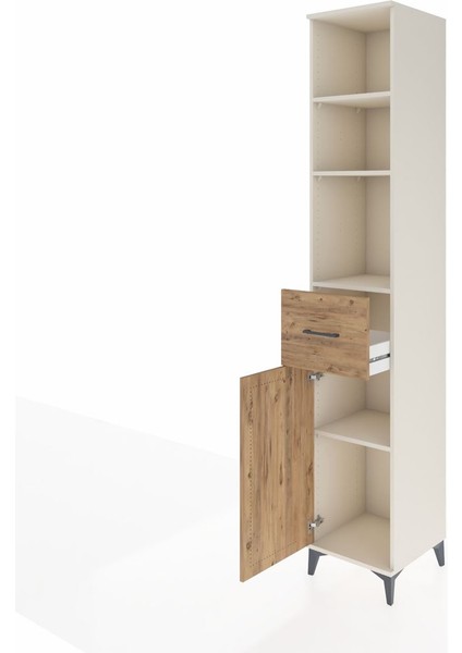 Hyperion Dolap 4 Raflı Tek Çekmeceli Tek Kapaklı 44X44X243 Aytaşı-Çam fırsatları