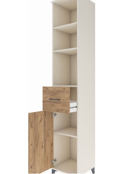 Hyperion Dolap 4 Raflı Tek Çekmeceli Tek Kapaklı 44X44X243 Aytaşı-Çam indirimleri