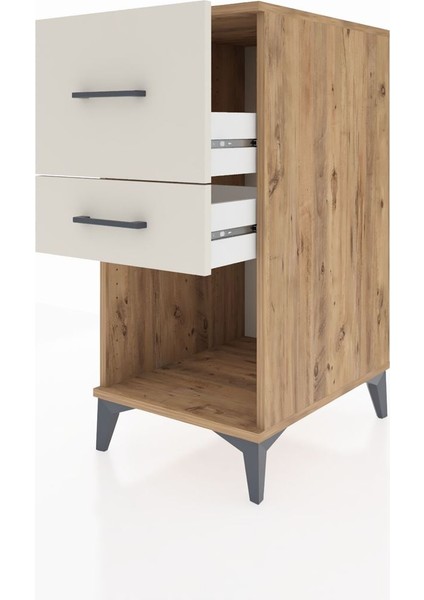 Kronos Komodin 2 Çekmeceli 44X59X96 Çam-Aytaşı fırsatları