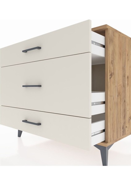 Kronos Şifonyer 3 Çekmeceli 88X59X80 Çam-Aytaşı indirimleri