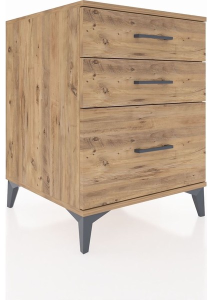 Kronos Komodin 3 Çekmeceli 60X59X80 Çam-Çam fiyatları