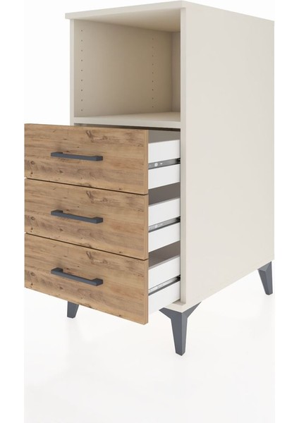 Kronos Komodin Tek Raflı 3 Çekmeceli 44X59X96 Aytaşı-Çam fırsatları