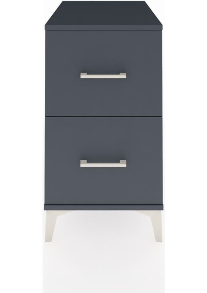 Kronos Komodin 2 Çekmeceli 44X59X80 Antrasit-Antrasit