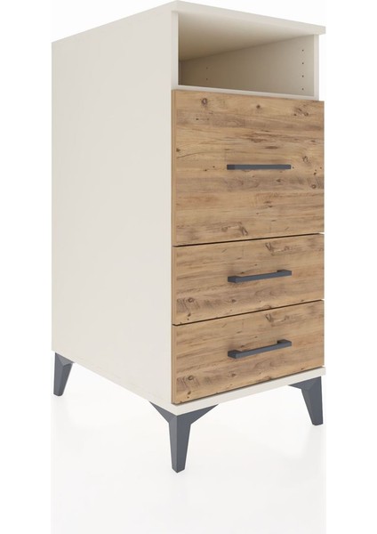 Kronos Komodin Tek Raflı 3 Çekmeceli 44X59X96 Aytaşı-Çam fiyatları