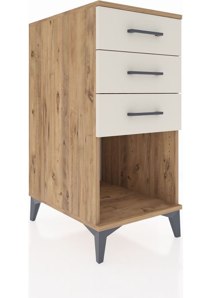 Kronos Komodin 3 Çekmeceli 44X59X96 Çam-Aytaşı fiyatları