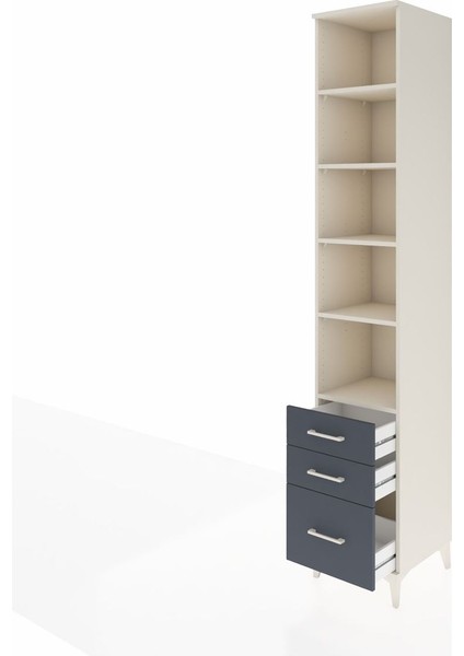 Hyperion Dolap 5 Raflı 3 Çekmeceli 44X44X243 Aytaşı-Antrasit fırsatları
