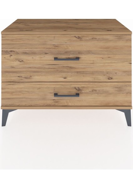 Hyperion Şifonyer 2 Çekmeceli 88X44X64 Çam-Çam