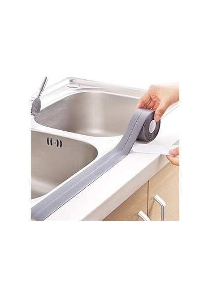 Gri Su Sızdırmaz Banyo Mutfak Lavabo Küvet Izolasyon Şerit Bant