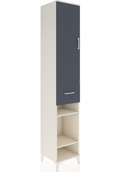 Hyperion Dolap 6 Raflı Tek Çekmeceli Tek Kapaklı 44X44X243 Aytaşı-Antrasit fiyatları