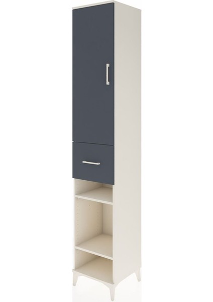 Hyperion Dolap 6 Raflı Tek Çekmeceli Tek Kapaklı 44X44X243 Aytaşı-Antrasit modelleri