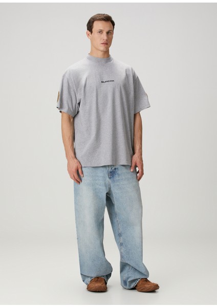 Gri Logo Nakışlı T-Shirt fiyatları