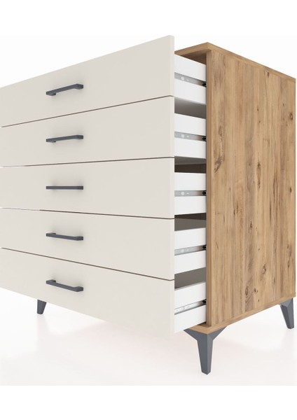 Kronos Şifonyer 5 Çekmeceli 88X59X96 Çam-Aytaşı indirimleri