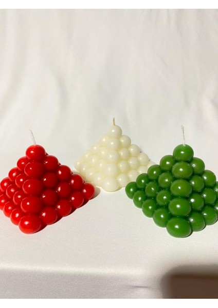 3lü Bubble Piramit Mum Seti - Yılbaşı Mum Seti fiyatları