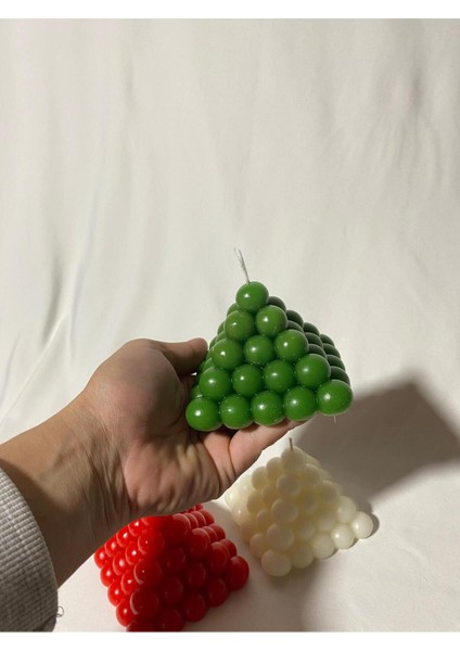 3lü Bubble Piramit Mum Seti - Yılbaşı Mum Seti fırsatları