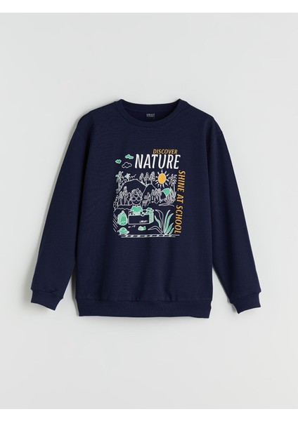 Yeni Sezon Bisiklet Yaka Erkek Çocuk Sweatshirt