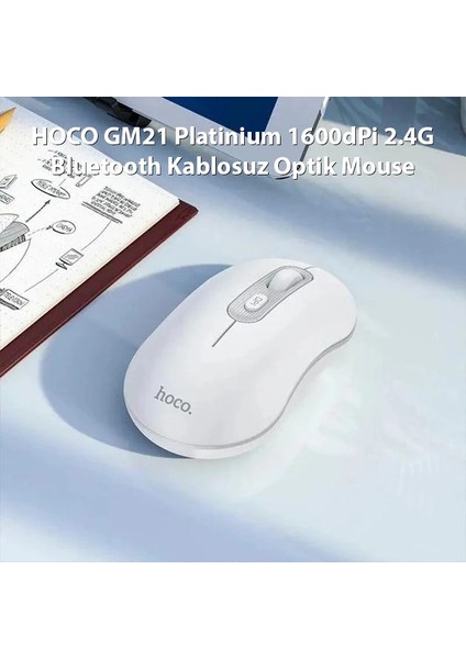 Hoco GM21 Platinium 1600DPI 2.4g Bluetooth Kablosuz Optik MOUSE-(1903) modelleri