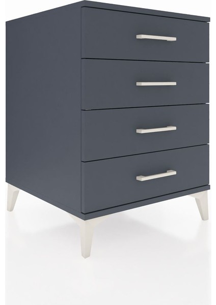 Kronos Komodin 4 Çekmeceli 60X59X80 Antrasit-Antrasit fiyatları