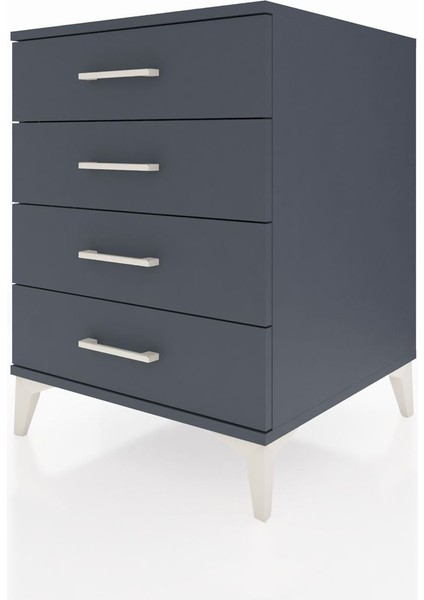 Kronos Komodin 4 Çekmeceli 60X59X80 Antrasit-Antrasit modelleri