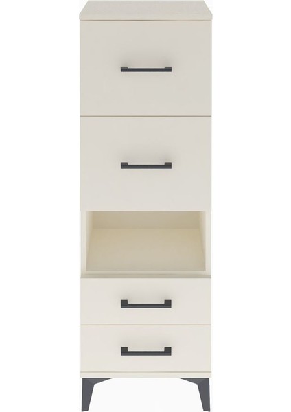 Arges Dolap Tek Raflı 4 Çekmeceli 44X30X134 Aytaşı-Aytaşı