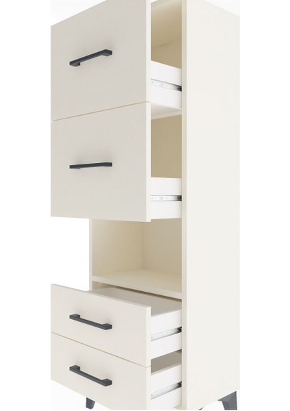 Arges Dolap Tek Raflı 4 Çekmeceli 44X30X134 Aytaşı-Aytaşı indirimleri