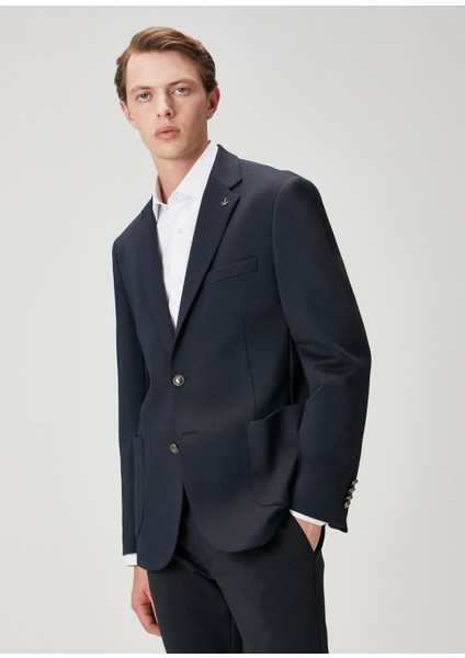 Lacivert Örme Blazer modelleri
